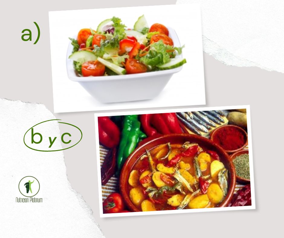 Ensalada de vegetales con pimentón de Almería.